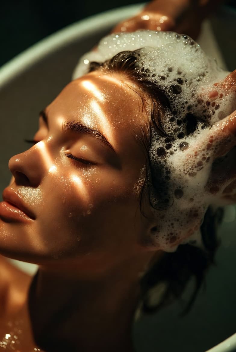 Luxury foam scalp cleansing at La Vela Head Spa