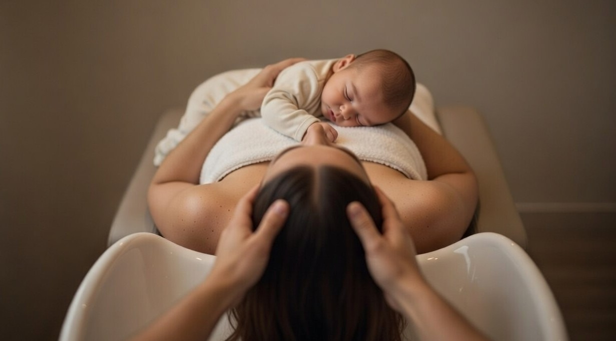 Pregnancy-friendly Blissful Bloom head spa ritual